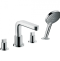 Смеситель hansgrohe Metris S на край ванны, на 4 отверстия, хром 31443000, хром - 0