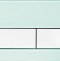 Кнопка смыва TECE Square 9240803 зеленое стекло, кнопка белая - 0