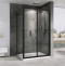 Душевой уголок Abber Sonnenstrand 120x75 профиль черный стекло прозрачное AG07120B-S75B - 1