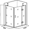 Душевой уголок Good Door Saturn WTW+SP правый 140х80х185 см - 3