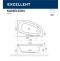 Акриловая ванна Excellent Kameleon 170x110 белая правая с гидромассажем WAEX.KMP17.NANO.CR - 1