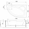 Ванна акриловая Royal Bath Alpine Standart 140x95 R с гидромассажем белый RB819103ST-R - 1
