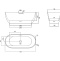 Ванна из искусственного камня Abber Frankfurt 170х75 белая без гидромассажа AM9941 - 2