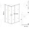 Душевой уголок Veconi Rovigo RV-14 100x90 профиль черный  RV14-10090-01-C5 - 2