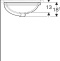 500.752.01.2 VariForm Раковина с установкой под столешницу овальной формы, Т1=50х40 см, без отв. под смеситель, с отв. перелива - 4