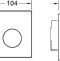 Кнопка смыва TECE Loop Urinal 9242655 черное стекло, кнопка хром матовый - 2