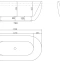 Акриловая ванна BELBAGNO BB70-1700-800-W/NM Белый Глянец внутри, черный матовый снаружи - 4