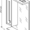 Зеркало-шкаф Бриклаер Бали 62 венге, белый глянец, L 4627125411816 - 4