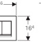 Кнопка смыва Geberit Sigma 30 115.883.KM.1 черная / хром - 1