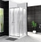 Душевой уголок BelBagno Uno 120х90 профиль хром стекло рифленое UNO-195-AH-2-120/90-CH-CR - 1