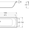 Стальная ванна Roca Contesa 100x70 212D07001 - 1