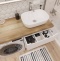 Тумба с раковиной STWORKI Берген 60 белая со светлой столешницей 122, Moduo 50 Square, L 549614 - 4