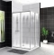 Душевой уголок BelBagno Uno 100х80 профиль хром стекло рифленое UNO-195-AH-2-100/80-CH-CR - 1