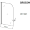 Шторка на ванну Grossman 70 GR-100/1 профиль Хром стекло прозрачное - 2
