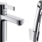 Смеситель Hansgrohe Metris S 31160000 для раковины с гигиеническим душем - 0