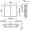 12812171301 зеркальный шкаф( 80 х70 х15) для встраиваемого монтажа две поворотные зеркальные дверцы из двойного хрустального стекла(Royal Match) KEUCO - 1
