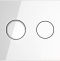 Кнопка смыва Cersanit Accento Circle BU-ACN-CIR-PN/Wh/Gl стеклянная, белая глянцевая P-BU-ACN-CIR-PN/Wh/Gl - 0
