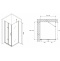 Душевой уголок Abber Zart 80x100 профиль хром стекло прозрачное AG08080P-S101 - 2