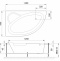 Ванна акриловая Royal Bath Alpine Standart 140x95 L с гидромассажем белый RB819103ST-L - 1