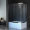 Душевой уголок Royal Bath BP 100х80 L с поддоном профиль хром стекло прозрачное  RB8100BP-T-CH-L - 1