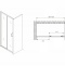 Душевая дверь Abber Schwarzer Diamant 100 хром  AG301005 - 2