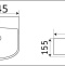 Раковина подвесной Ceramalux N 55 белый  78369С - 2