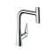Кухонный смеситель однорычажный, 220, с вытяжным изливом, 1jet, sBox Hansgrohe 73852000 - 0