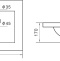 Рукомойник Orange B03 белый глянцевый B03-410W - 5