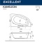 Акриловая ванна Excellent Kameleon 170x110 белая золото правая с гидромассажем WAEX.KMP17.LINE.GL - 2