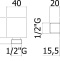 Шланговое подключение Paffoni Level ZACC238NO 1/2