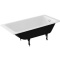Чугунная ванна Delice Parallel 170x80 DLR220502RB с черными матовыми ручками без антискользящего покрытия - 1