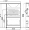Тумба с раковиной Aqwella Forma 115, 2 ящика - 8