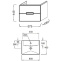 Тумба под раковину Jacob Delafon Reve 57.3 см  EB1134-442 - 2