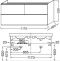 Тумба для комплекта Jacob Delafon Odeon Up 120 светлый дуб, 3 ящика EB892RU-E5 - 3