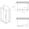 Душевой уголок Abber Schwarzer Diamant 110x60 профиль хром стекло прозрачное AG30110H-S60-S60 - 4
