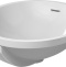 Duravit Architec Раковина встр., для встраивания снизу, с перел., без площадки под смес., глазуровка снизу,включая крепление под столешницу, Ø 400мм, 0468400000 - 0