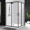 Душевой уголок BelBagno Uno 120х90 профиль черный матовый стекло прозрачное UNO-195-AH-2-120/90-C-NERO - 0
