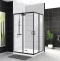 Душевой уголок BelBagno Uno 120х90 профиль черный матовый стекло прозрачное UNO-195-AH-2-120/90-C-NERO - 1