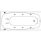 Акриловая ванна Whitecross Layla 180х80 белая золото с гидромассажем 0102.180080.100.SMART.GL - 1
