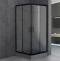 Душевой уголок Royal Bath HPD 95x100 профиль черный стекло прозрачное RB1095HPD-T-BL - 0