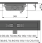 Водоотводящий желоб с порогами для перфорированной решетки, черный-мат горизонтальный сток, 850 мм, APZ1BLACK-850 - 1