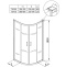 Душевой уголок Kolpa San Eco Quat 90x90 хром стекло прозрачное 538580 - 2