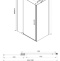 Душевой уголок Vincea Extra 100х100 профиль черный стекло прозрачное VSR-1E901010CLB - 2