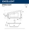 Акриловая ванна Excellent Sfera Slim 170х100 левая белая с гидромассажем WAEX.SFL17S.SOFT.CR - 1