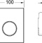 Кнопка смыва TECE Loop Urinal 9242640 белая антибактериальная - 2