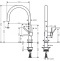 Кухонный смеситель Hansgrohe Talis M54 однорычажный, 220, Eco, 1jet, матовый черный 72843670 - 1