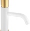 Смеситель Boheme Stick 121-WG.2 для раковины, white touch gold - 0