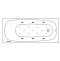 Ванна акриловая WHITECROSS Layla Slim Relax 170x75 с гидромассажем белый - золото 0122.170075.100.RELAX.GL - 6