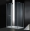 Душевой уголок Cezares Elena 90х100 хром стекло рифленое ELENA-W-AH-1-90/100-P-Cr-L - 0