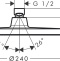 Верхний душ Hansgrohe Crometta S 240 1jet EcoSmart 26724000 9 л - 2